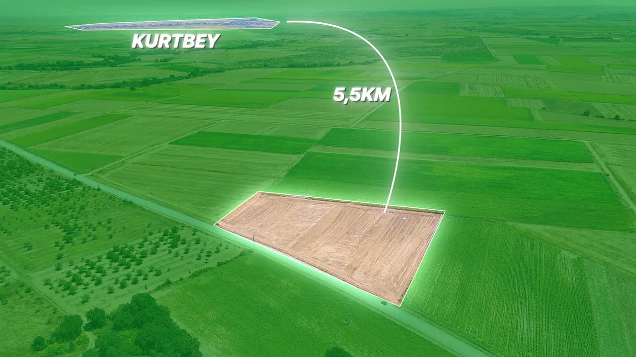 Balabankoru — Kurtbey 5,5 km, sınır ve mesafe çizimi